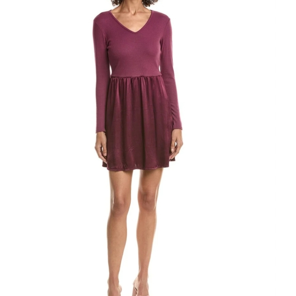 Michael Stars Plum Long Sleeve Dress - Picture 1 of 7